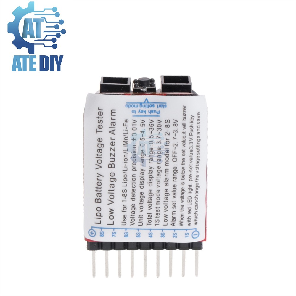 Module Kiểm Tra Và Cảnh Báo Điện Áp Của Pin LiPo từ 2s đến 8s