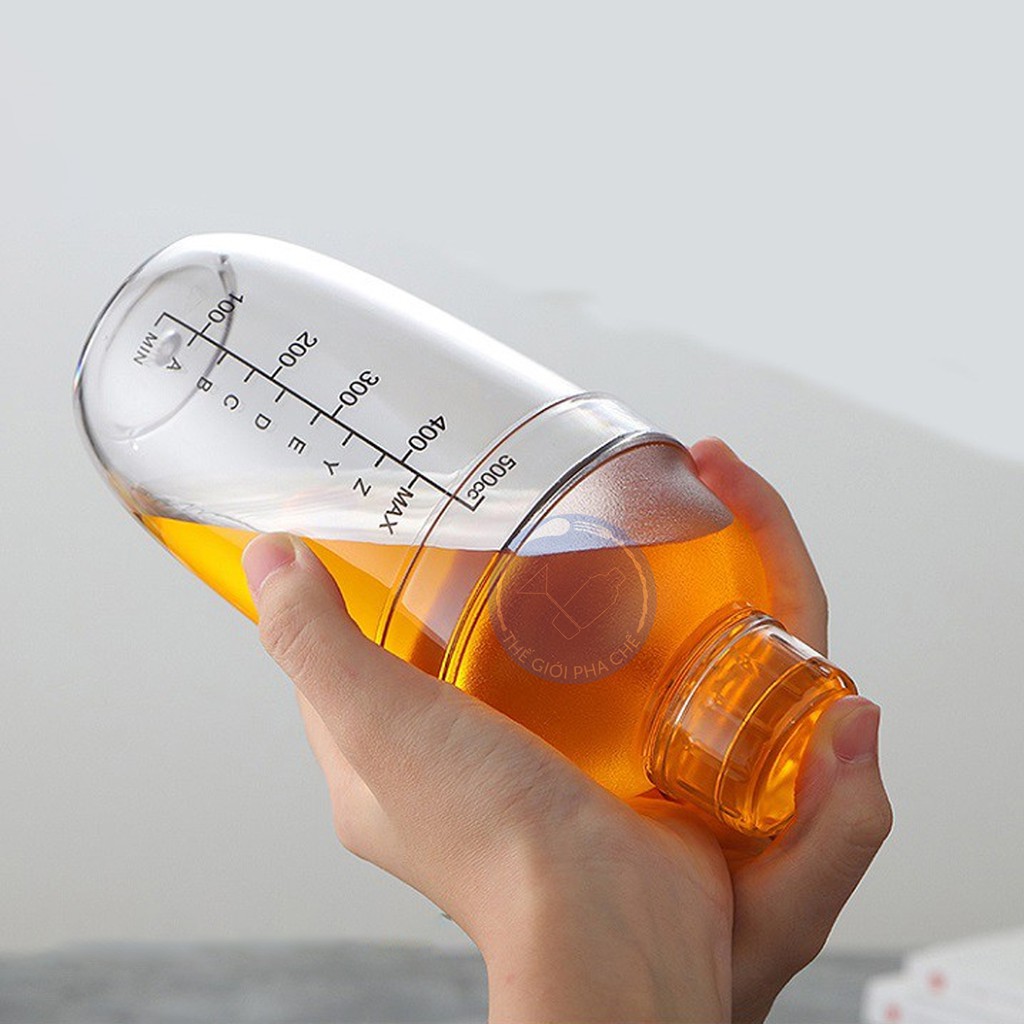 Bình Lắc Shaker Có Vạch Đong/ Bình Shaker Cocktail Vạch Đen 350ml - 550ml - 700ml - 1000ml