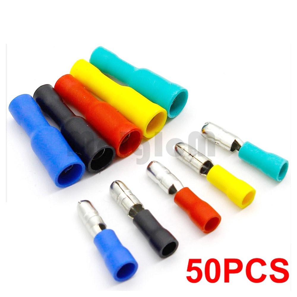 Giắc cắm cách điện - Đầu cos nối dây điện tròn nhiều màu 25 cặp