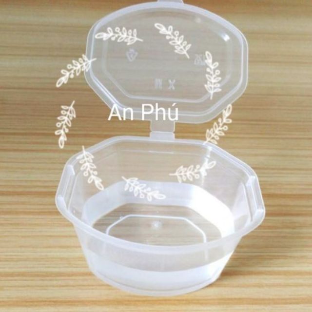 80 Hộp nhựa lục giác liền nắp hũ sốt 1oz 30ml 2oz 60ml