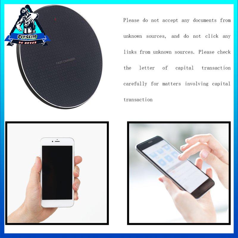 [Fitslim]10W Fast Wireless Charger For IP11 X Xs Max Xr Quick Charge 3.0 Qi