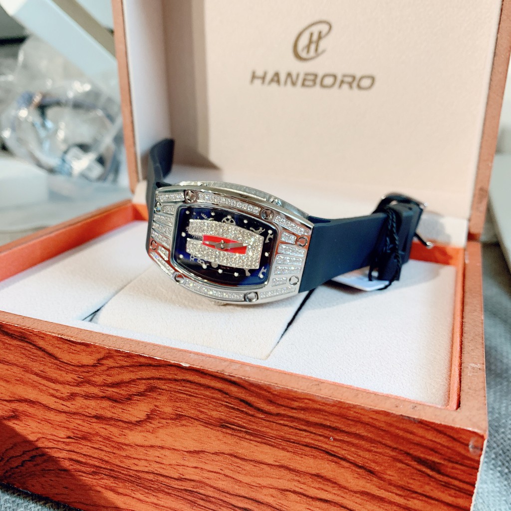 Đồng Hồ Nữ Authentic Hanboro Màu Black phiên bản tựa Richard miller Fullbox