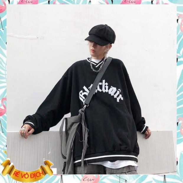 (mới) ÁO SWEATER NỈ BLACKAIR CỔ V VIỀN CỔ UNISEX VÀNG XANH ĐEN - ÁO NỈ TÀU BLACK AIR NAM NỮ ULZZANG THU ĐÔNG 2020