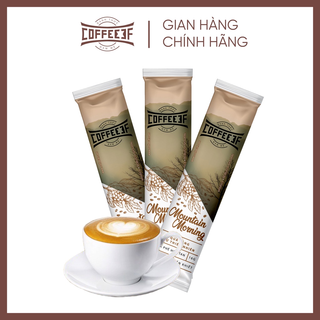 Cà phê hoà tan gói 16g cafe kem sữa thơm ngậy Mountain Morning - Coffee 3F