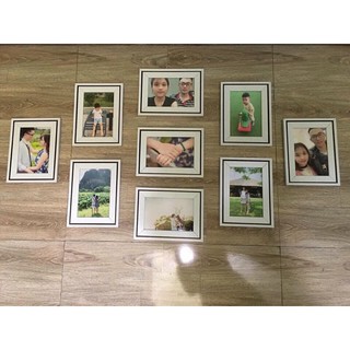 bộ khung ảnh 9 khung 13x18 kèm đinh ba chân