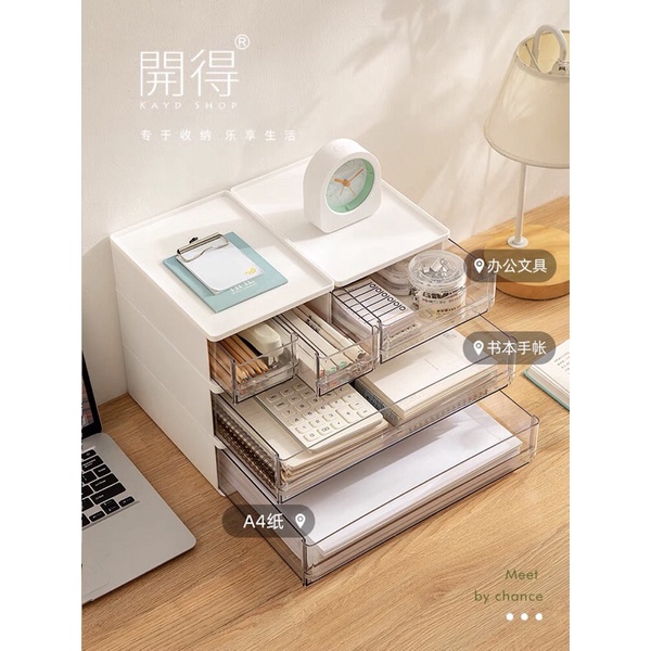 Tủ ngăn kéo hộp văn phòng a4 tập mỹ phẩm, văn phòng phẩm, tủ đựng đồ sinh viên Chimi house