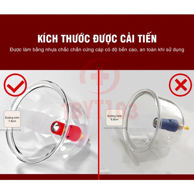 Thiết Bị Giác Hơi Chân Không - Bộ Giác Hơi Không Dùng Lửa 24 Món Cao Cấp, Sử Dụng Nhiều Vị Trí, Thiết Kế Cong HIện Đại