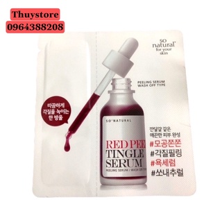 Tinh chất red peel tingle serum dạng gói so natural 2.5ml hàn quốc