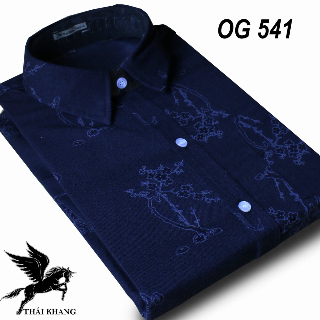 Áo sơ mi nam form rộng trung niên họa tiết in chìm vải đũi siêu mát loại áo sơ mi trung niên ngắn tay OG52 | BigBuy360 - bigbuy360.vn