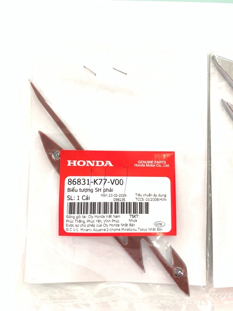 Tem Chữ SH 2017-2019 Chính Hãng Honda