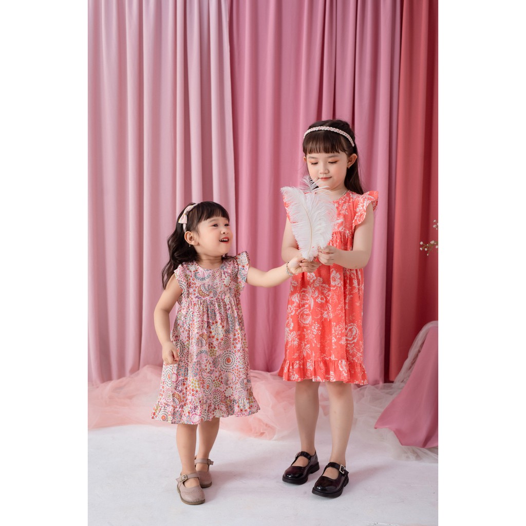 [LITTLE PINK] KARINE DRESS - Váy hoa cánh tiên bé gái