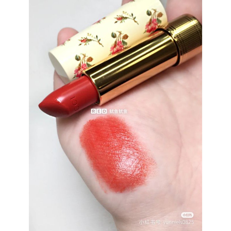 [25]Son gucci vỏ hoa Satin Goldie red | BigBuy360 - bigbuy360.vn