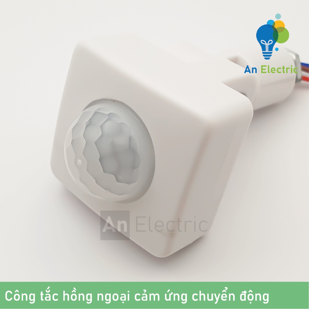 Công tắc hồng ngoại phát hiện chuyển động điều khiển đèn tự động bật/tắt – Mẫu lắp được ngoài trời, chỉnh nhiều hướng