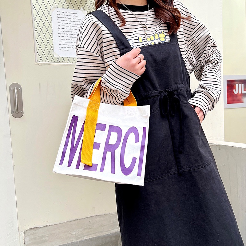 Túi Xách Đeo Vai Vải Bạt Dây Bản Rộng Phong Cách Hàn Quốc Đơn Giản Thời Trang Mới 2022