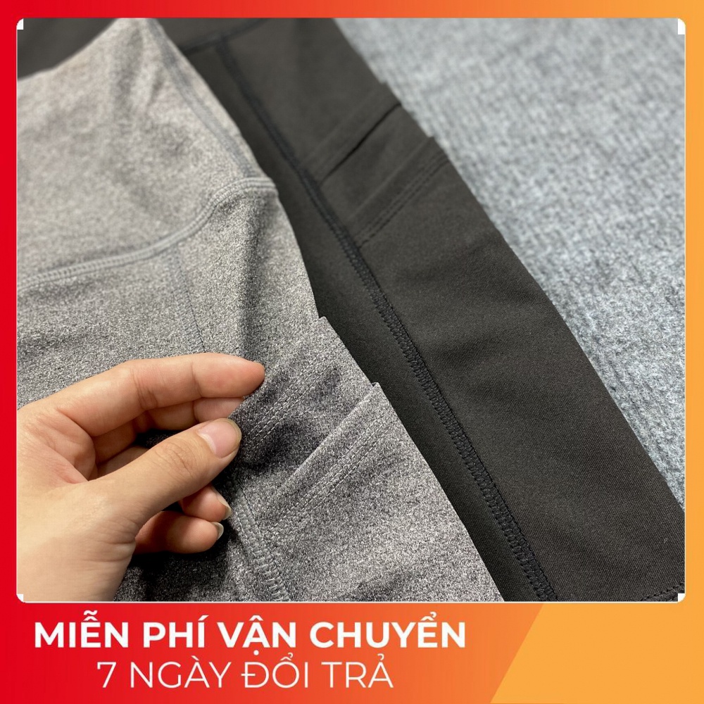 [ Free Ship ] Quần ngố túi legging nữ tập gym yoga_form ôm nâng mông thun lạnh 4c