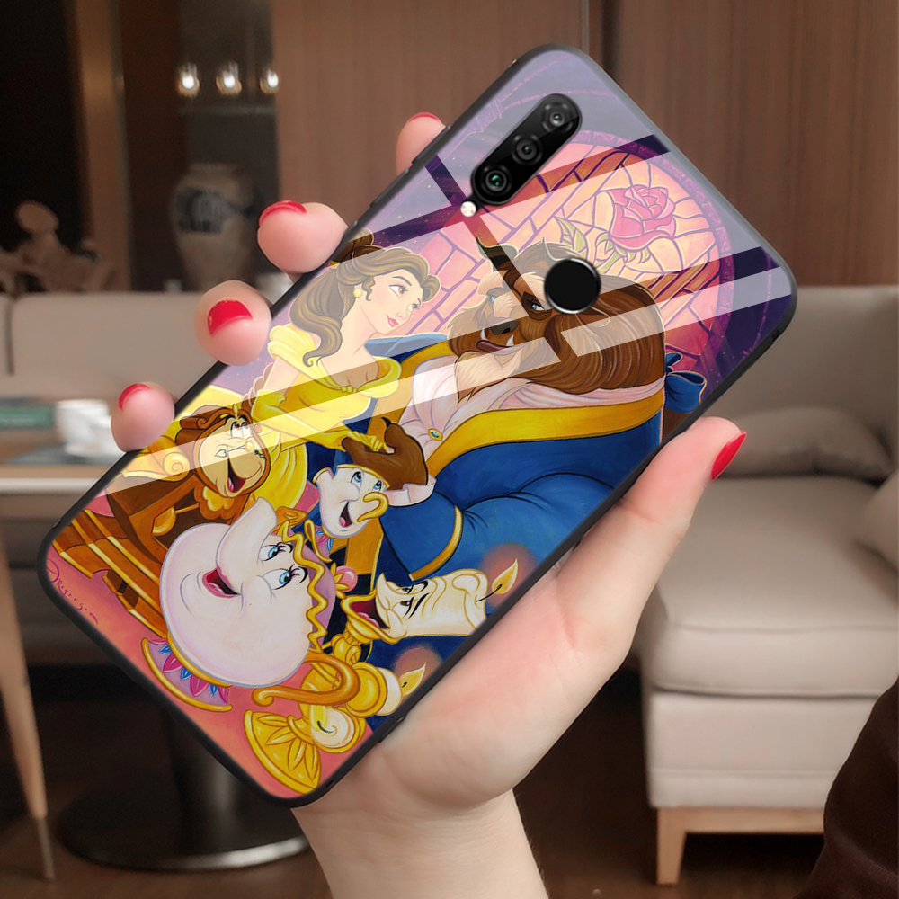 Q68 Beauty and the Beast  design Huawei Y6 Prime 2018 Y9 2019 Mate 20 Lite Pro Honor 8X 9 10 Lite Tempered Glass Soft Case | BigBuy360 - bigbuy360.vn