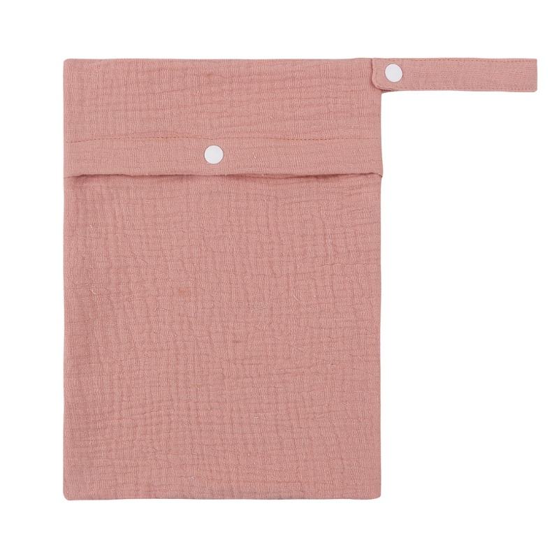 Túi Đựng Tã Lót Diapper Bằng Cotton Mềm Màu Trơn Tái Sử Dụng Được