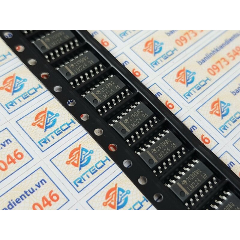 [Combo 10 con] LM224D LM224DR LM224 IC khuếch đại thuật toán SOP-14