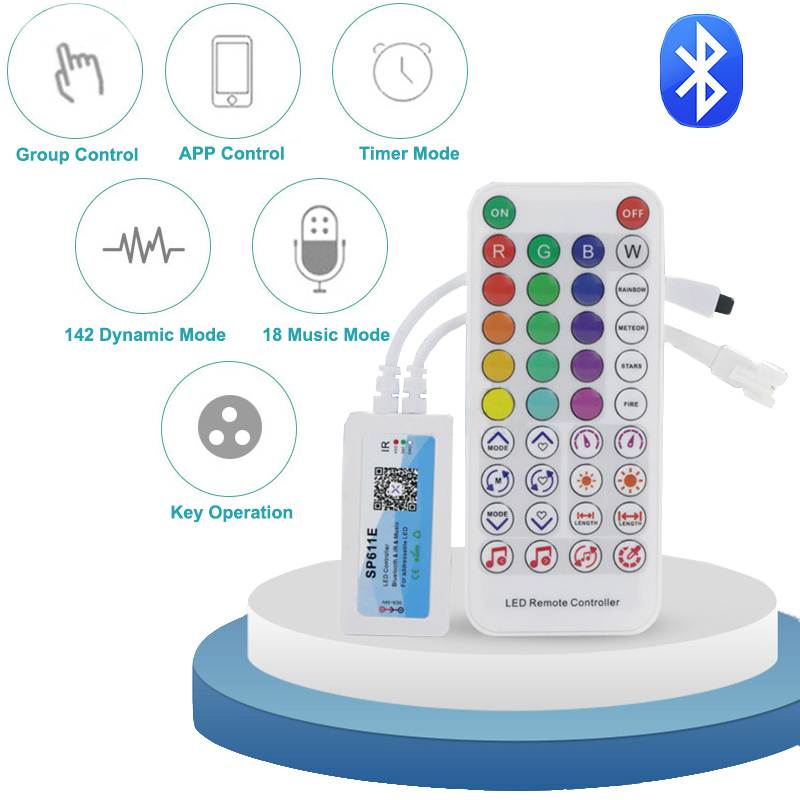 Đèn Led Đổi Màu Rgbic Bluetooth App Dc12V Ws2811 Điều Khiển Bằng Ứng Dụng Điện Thoại