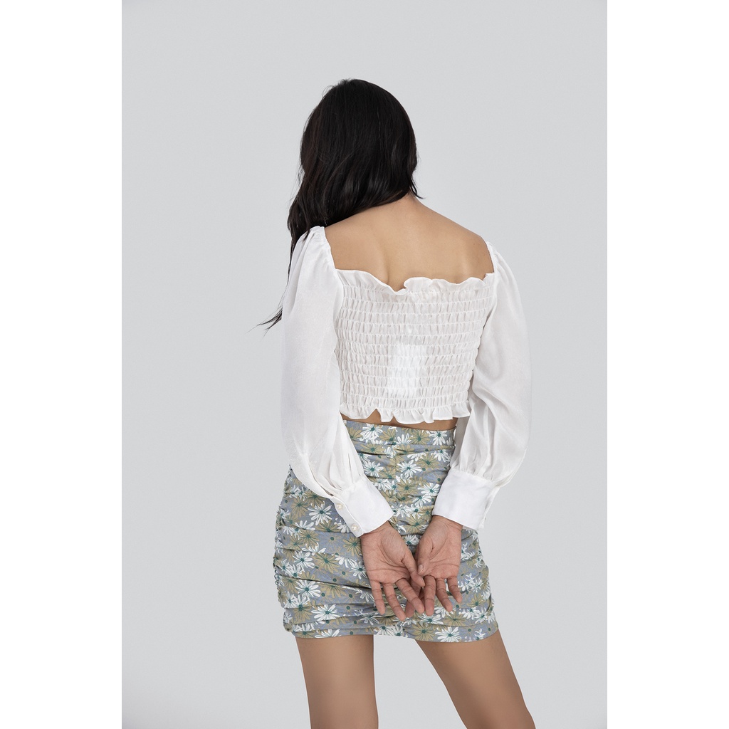 Chân váy MAYBI nhún kiểu họa tiết