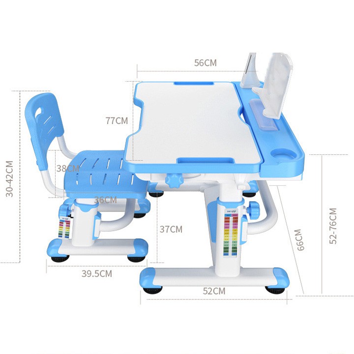 Bộ bàn ghế học sinh chống gù chống cận -  Bàn học thông minh cho bé điều chỉnh độ cao BAH057