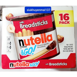 BÁNH QUE CHẤM SOCOLA NUTELLA & GO BREADSTICKS 52 GR