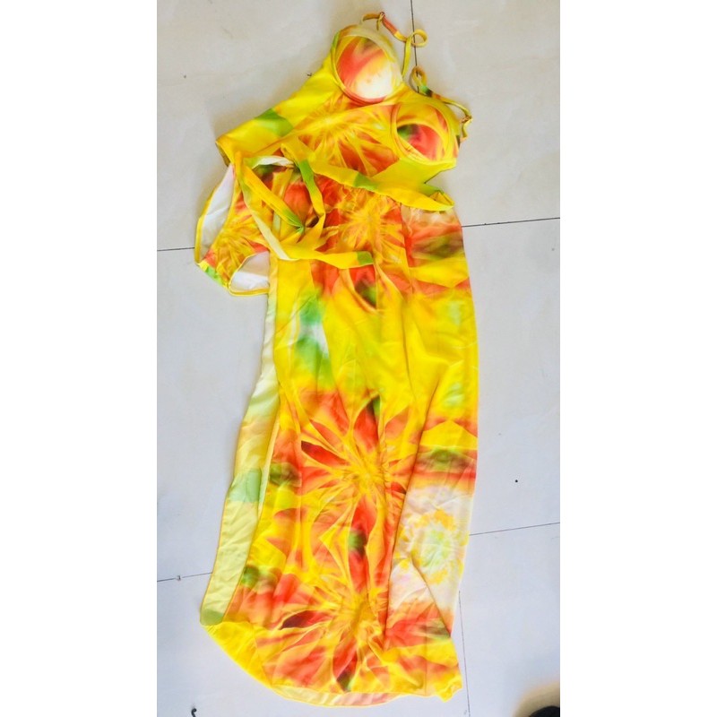 Sét bikini một mảnh + chân váy