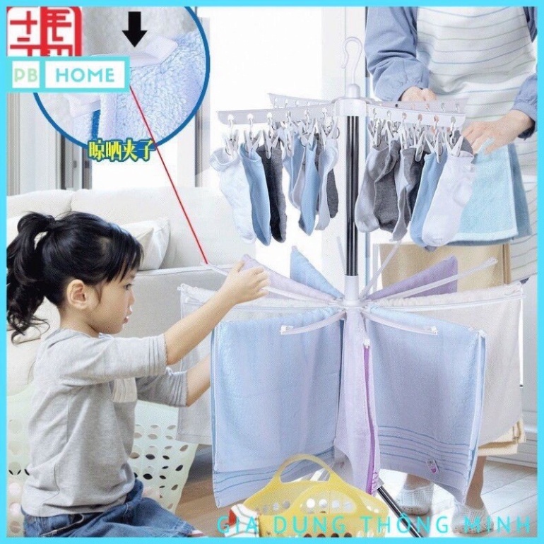 Cây sào phơi đồ gấp gọn đa năng 3 tầngFREESHIPCây treo đồ cho trẻ em, bé sơ sinh