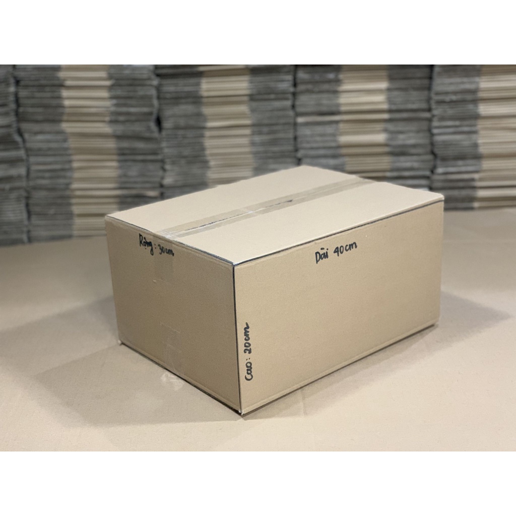 10 hộp carton 5 lớp đóng hàng 40x30x20 HUPUNACARTON thùng giấy gói hàng tiện lợi