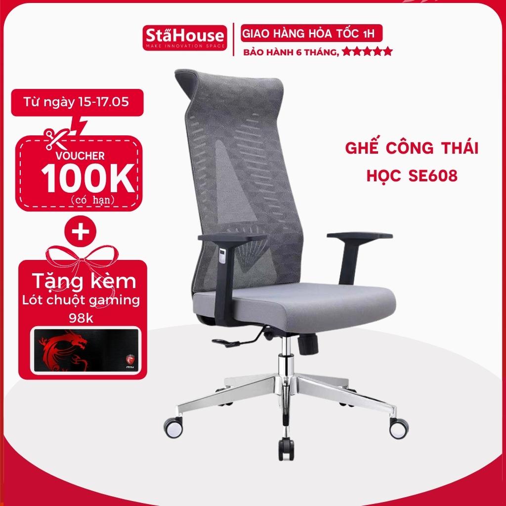 Ghế Công Thái Học ERGONOMIC Văn Phòng Làm Việc Ngả Lưng Thư Giãn - SE608