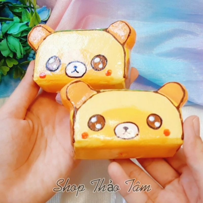 Squishy handmade bánh taco gấu đáng yêu