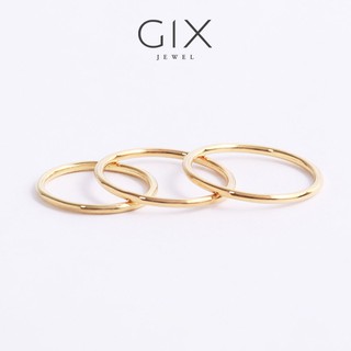 Combo 3 nhẫn bạc trơn simple minimalism Gix Jewel SPGN157