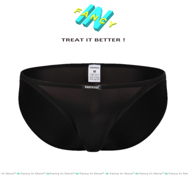 Quần Lót Nam Bikini Vankoos Gợi Cảm, Sịp Tam Giác Thun Lạnh Fancy In -  bk006