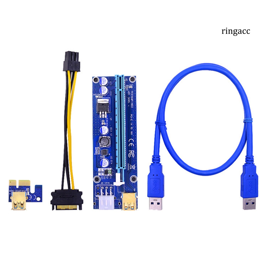 Card Chuyển Đổi Pci-E 009s Usb3.0 Pci-E 1x Sang 16x Kèm Dây Cáp Mở Rộng Cho Miner