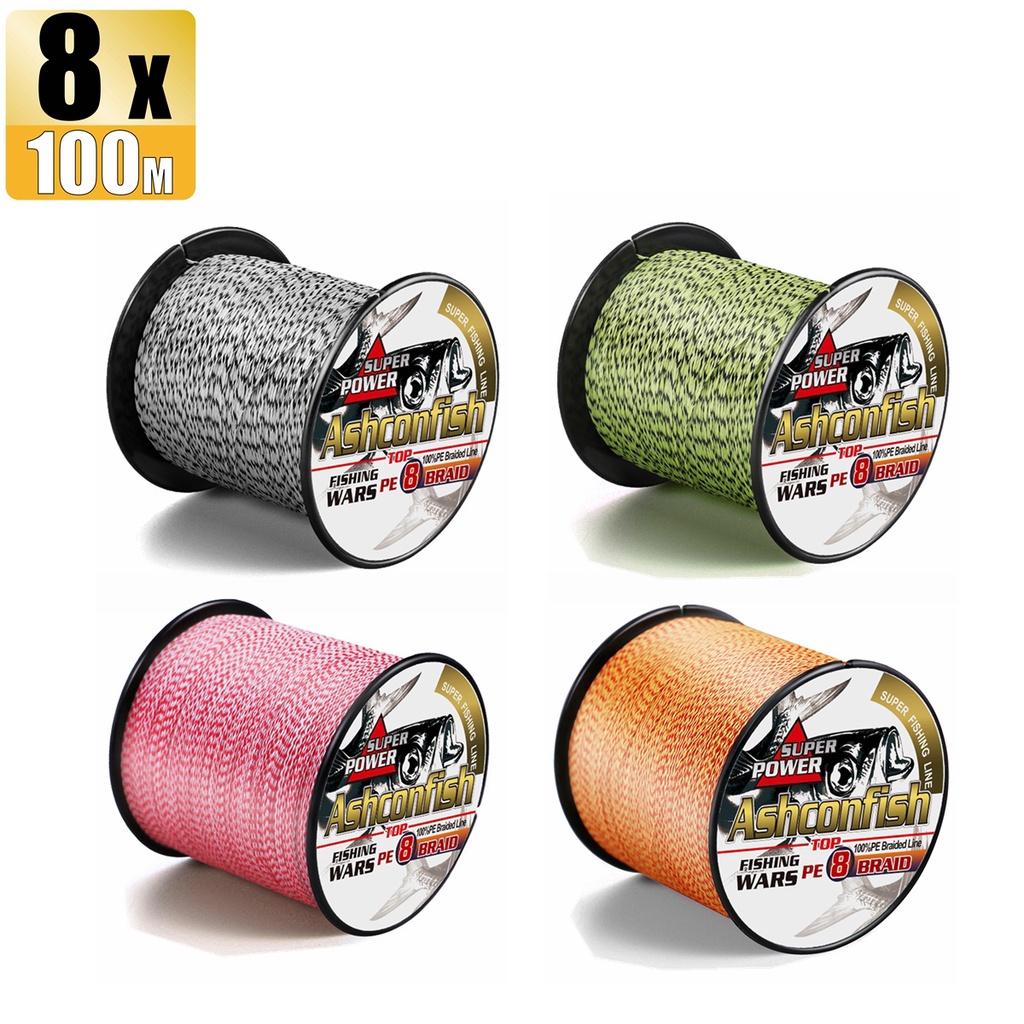 Cuộn Dây Câu Cá 100M Bện 8 Sợi Chất Liệu PE