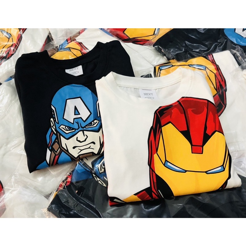 Set 2 áo Marvel ne.xt bé trai 10-23kg