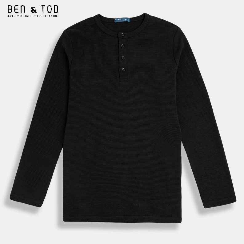 Áo sweater giữ nhiệt dài tay nam thu đông Ben &amp; Tod R1220BB230 cotton, co giãn, thoải mái