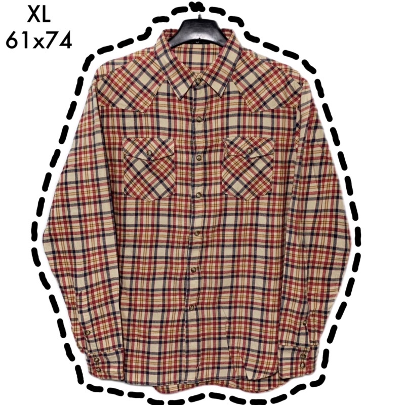 Áo sơ mi flannel sọc caro 2hand chuẩn Mỹ