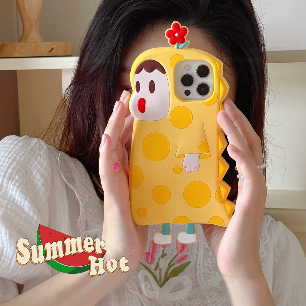 Ốp Điện Thoại Silicon Mềm Chống Sốc Họa Tiết Cô Gái Và Hoa Hoạt Hình Cho iPhone 6 7 8Plus X XSMAX XR 11 12 13promax