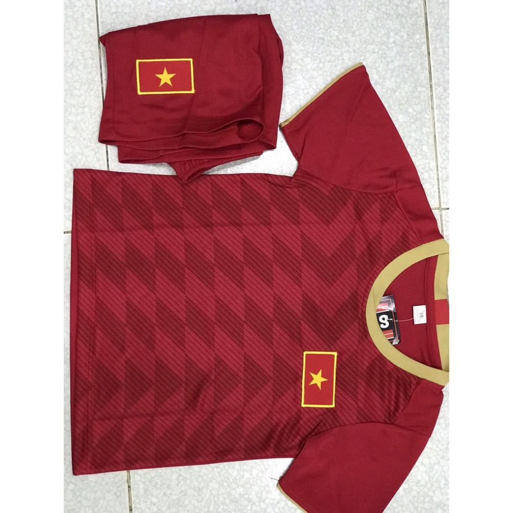 Quần áo đá bóng, đá banh trẻ em Việt Nam Màu đỏ và Màu trắng [Uytin- Sport]  ཾ