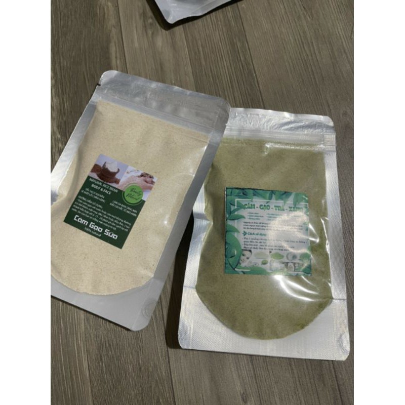 Bộ 3 gói tinh bột cám gạo nhà làm 100g