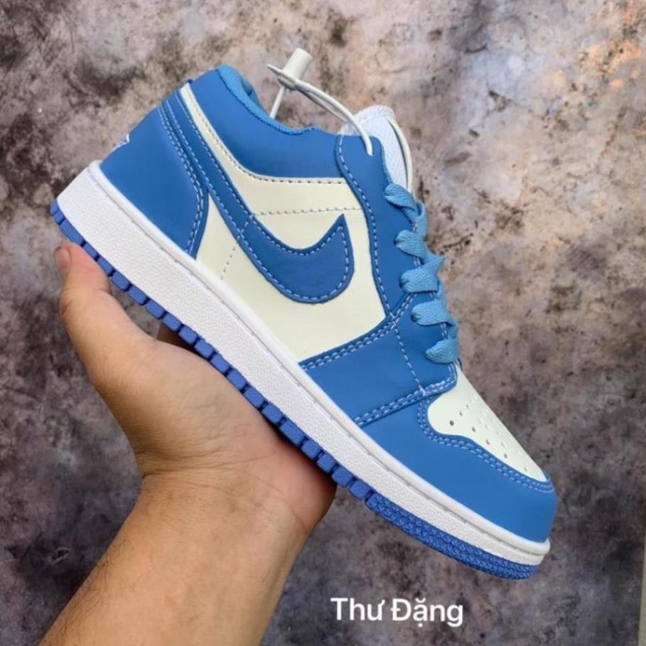 ⚡𝗕𝗜𝗚 𝗦𝗔𝗟𝗘⚡ Giày jordan 1 màu xanh dương cổ thấp , giày sneaker JD1 low blue đi đôi đẹp , full box bill tag