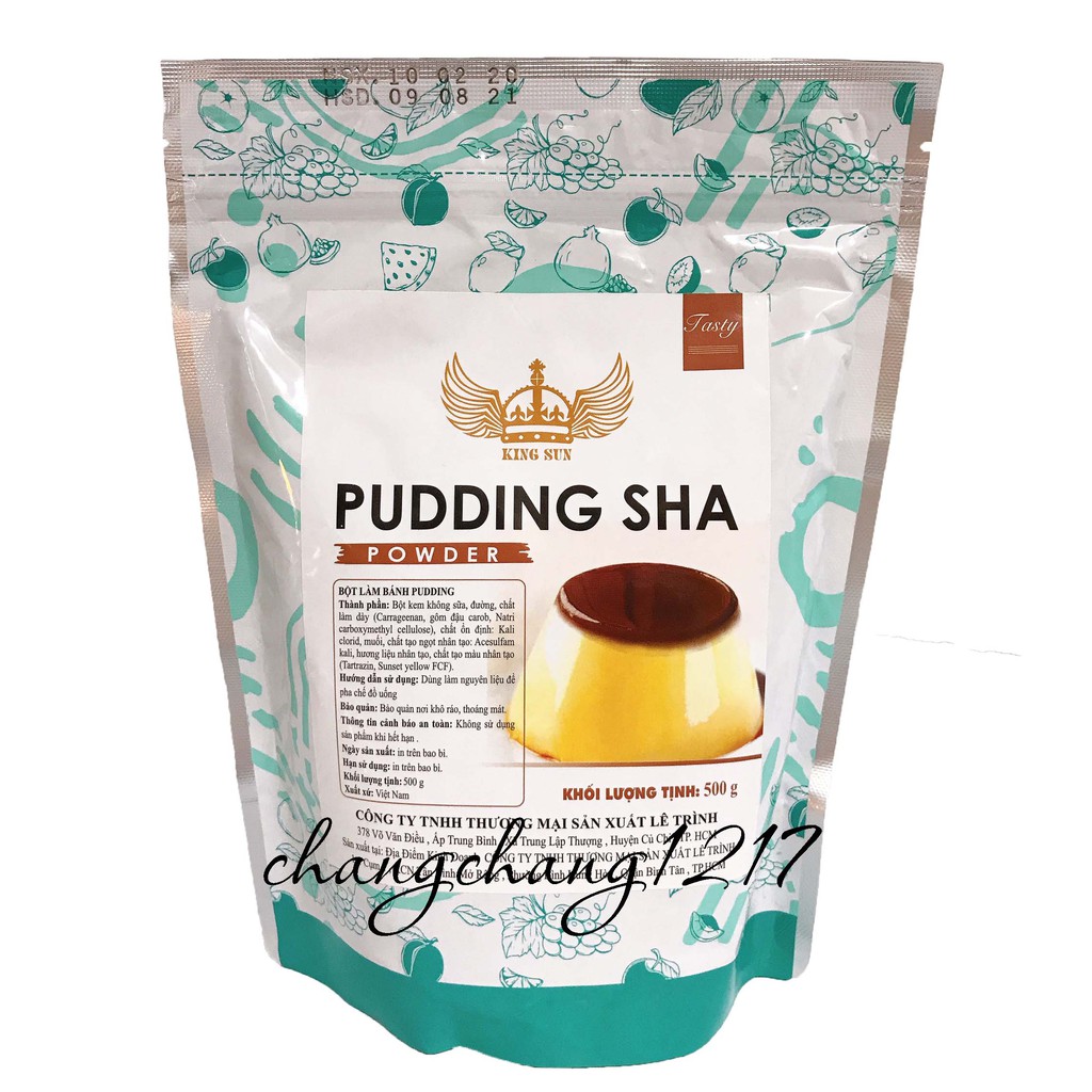 [Mã 77FMCGSALE1 giảm 10% đơn 250K] Bột Bánh Plan Rau Câu Pudding King Sun Gói 500gr