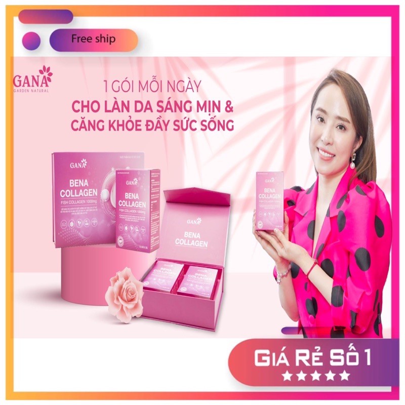 [FREE SHIP] - Bena Collagen giúp hạn chế quá trình lão hoá da, cho làn da căng bóng mịn màng trắng sáng