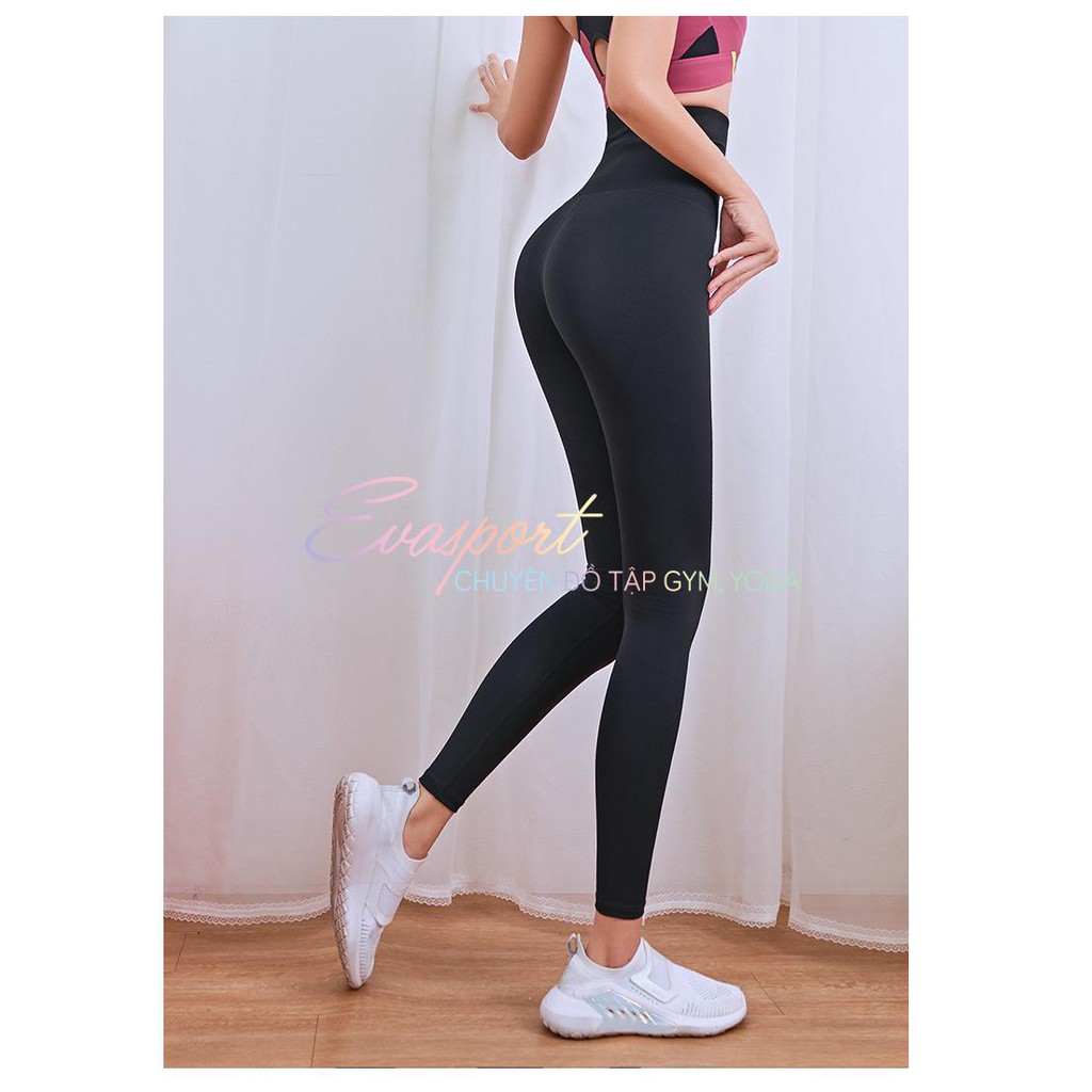 Quần Legging Kết Hợp Latex, Giúp Giảm Mỡ Cap Siêu Cao Tập Gym Yoga Aerobic Nữ Vải Co Giãn Tốt, Định Hình Eo