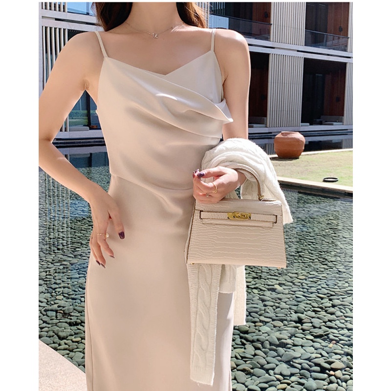 Đầm Midi Không Tay Xếp Ly Thời Trang Mùa Hè Dành Cho Nữ