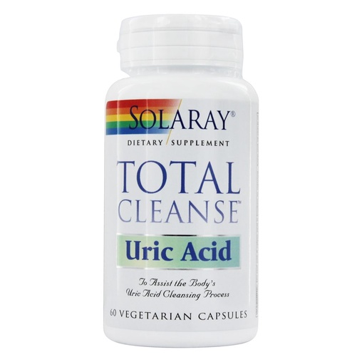 Viên uống đào thải giảm đau Gút Solaray, Total Cleanse, Uric Acid, 60 Viên