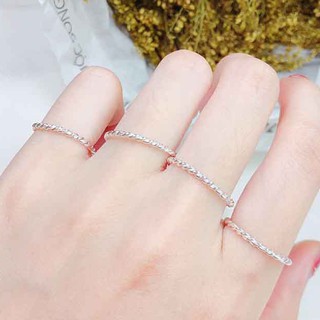 Nhẫn nữ bạc ta xoắn mảnh độc đáo, nhẫn xoắn,an toàn, lành tính, bảo hành trọn đời, trang suc bac real