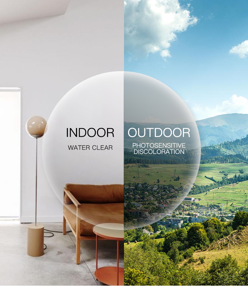 Kính đọc sách chống ánh sáng xanh cho nam đổi màu thông minh ngoài trời kính đọc sách thoải mái của phụ nữ Khi mặt trời đổi màu thành kính râm