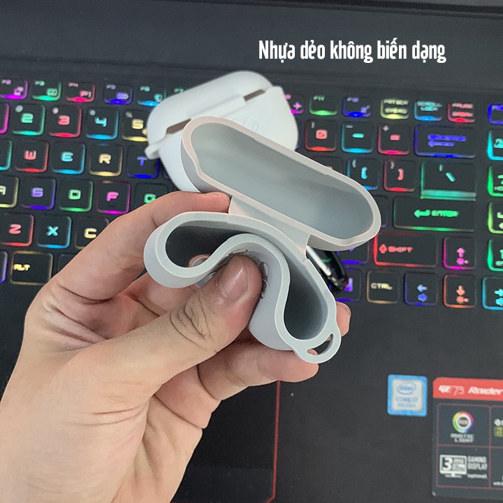 Case Silicon cho tai nghe Airpods Pro Nhựa dẻo kèm móc khóa